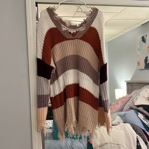 Distressed sweater